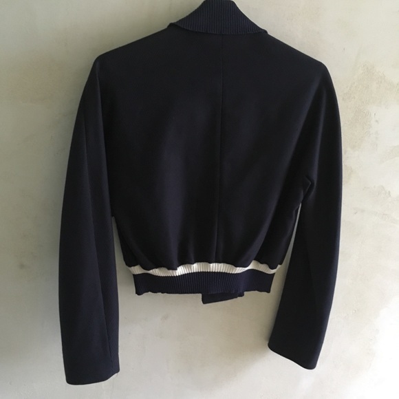 Victor Victoria navy varsity style jacket sz S - Picture 13 of 14